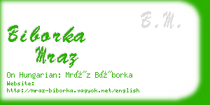 biborka mraz business card